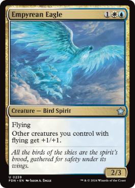 [239]【EN】【FOIL】天穹の鷲/Empyrean Eagle【FDN】[U][多色]