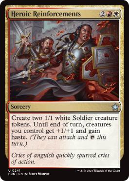 [241]【EN】【FOIL】英雄的援軍/Heroic Reinforcements【FDN】[U][多色]