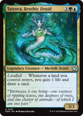 [247]【EN】【FOIL】水底のドルイド、タトヨヴァ/Tatyova, Benthic Druid【FDN】[U][多色]