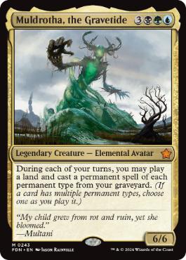 [243]【EN】【FOIL】墓場波、ムルドローサ/Muldrotha, the Gravetide【FDN】[M][多色]