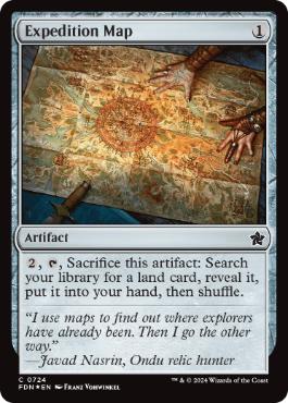 [724]【EN】【FOIL】探検の地図/Expedition Map【FDN】[C][茶]