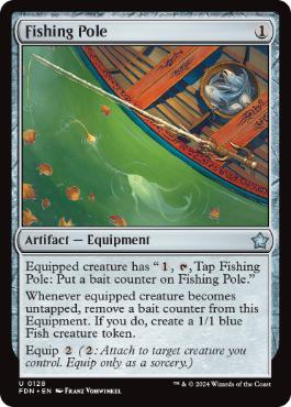[128]【EN】【FOIL】釣り竿/Fishing Pole【FDN】[U][茶]