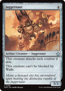 [255]【EN】【FOIL】巨大戦車/Juggernaut【FDN】[U][茶]