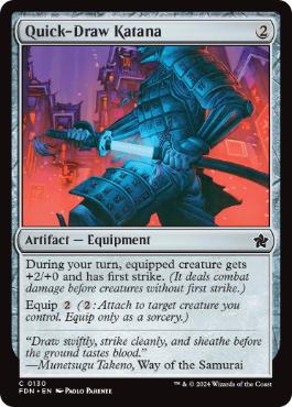 [130]【EN】【FOIL】居合刀/Quick-Draw Katana【FDN】[C][茶]