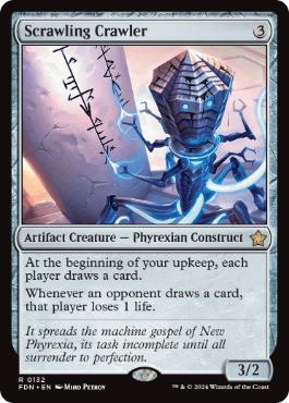 [132]【EN】【FOIL】這いまわる落書き屋/Scrawling Crawler【FDN】[R][茶]