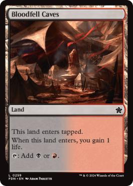 [259]【EN】【FOIL】血溜まりの洞窟/Bloodfell Caves【FDN】[C][土地]
