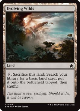 [262]【EN】【FOIL】進化する未開地/Evolving Wilds【FDN】[C][土地]
