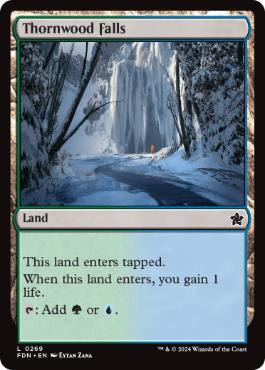 [269]【EN】【FOIL】茨森の滝/Thornwood Falls【FDN】[C][土地]