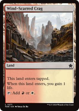 [271]【EN】【FOIL】風に削られた岩山/Wind-Scarred Crag【FDN】[C][土地]
