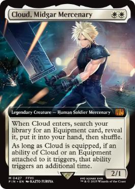 [427]【EN】■拡張アート■ミッドガルの傭兵、クラウド/Cloud, Midgar Mercenary【FIN】[M][白]
