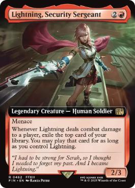 [462]【EN】■拡張アート■刃向かう者、ライトニング/Lightning, Security Sergeant【FIN】[R][赤]