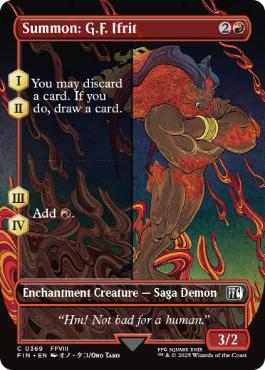 [369]【EN】■ボーダーレス■召喚：G.F.イフリート/Summon: G.F. Ifrit【FIN】[C][赤]
