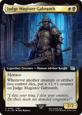 [495]【EN】■拡張アート■ジャッジマスター、ガブラス/Judge Magister Gabranth【FIN】[U][多色]