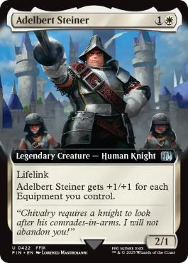 [422]【EN】【FOIL】■拡張アート■プルート隊隊長、スタイナー/Adelbert Steiner【FIN】[U][白]
