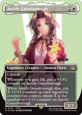 [519]【EN】【サージFOIL】■ボーダーレス■エアリス・ゲインズブール/Aerith Gainsborough【FIN】[R][白]