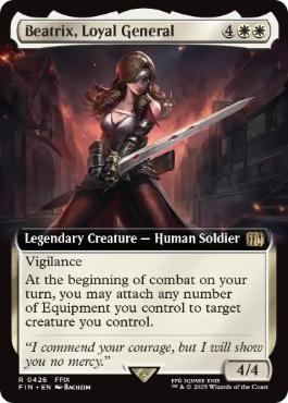 [426]【EN】【FOIL】■拡張アート■忠実なる将軍、ベアトリクス/Beatrix, Loyal General【FIN】[R][白]