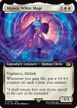 [430]【EN】【FOIL】■拡張アート■白魔導師、ミンウ/Minwu, White Mage【FIN】[R][白]