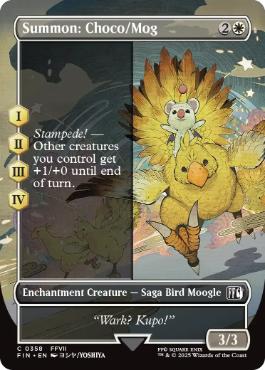 [358]【EN】【FOIL】■ボーダーレス■召喚：チョコボ＆モーグリ/Summon: Choco/Mog【FIN】[C][白]