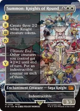 [359]【EN】【FOIL】■ボーダーレス■召喚：ナイツオブラウンド/Summon: Knights of Round【FIN】[M][白]