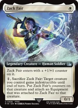 [435]【EN】【FOIL】■拡張アート■ザックス・フェア/Zack Fair【FIN】[U][白]