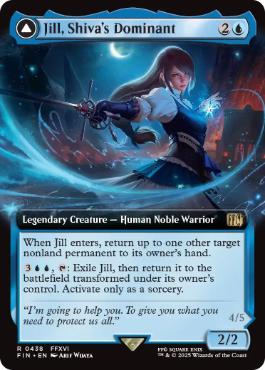 [438]【EN】【FOIL】■拡張アート■シヴァのドミナント、ジル/Jill, Shiva's Dominant【FIN】[R][青]