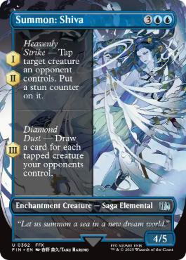 [362]【EN】【FOIL】■ボーダーレス■召喚：シヴァ/Summon: Shiva【FIN】[U][青]
