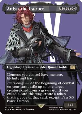 [524]【EN】【サージFOIL】■ボーダーレス■簒奪者、アーデン/Ardyn, the Usurper【FIN】[R][黒]