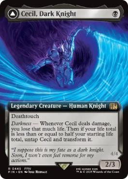 [445]【EN】【FOIL】■拡張アート■暗黒騎士、セシル/Cecil, Dark Knight【FIN】[R][黒]