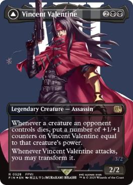 [528]【EN】【サージFOIL】■ボーダーレス■ヴィンセント・ヴァレンタイン/Vincent Valentine【FIN】[R][黒]