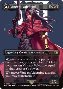 [383]【EN】【FOIL】■ボーダーレス■ヴィンセント・ヴァレンタイン/Vincent Valentine【FIN】[R][黒]