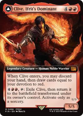 [458]【EN】【FOIL】■拡張アート■イフリートのドミナント、クライヴ/Clive, Ifrit's Dominant【FIN】[M][赤]