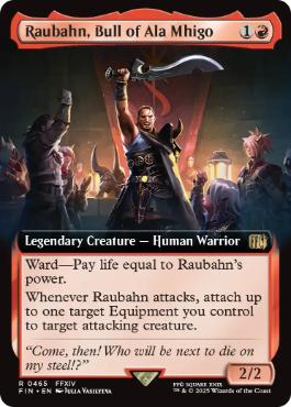 [465]【EN】【FOIL】■拡張アート■アラミゴの猛牛、ラウバーン/Raubahn, Bull of Ala Mhigo【FIN】[R][赤]