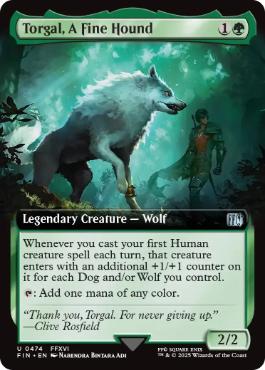 [474]【EN】【FOIL】■拡張アート■盟友、トルガル/Torgal, A Fine Hound【FIN】[U][緑]
