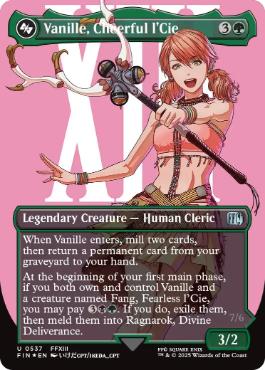 [537]【EN】【サージFOIL】■ボーダーレス■陽気なルシ、ヴァニラ/Vanille, Cheerful l'Cie【FIN】[U][緑]