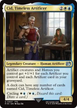 [407]【EN】【FOIL】独創的な革新者、シド/Cid, Timeless Artificer【FIN】[U][多色]