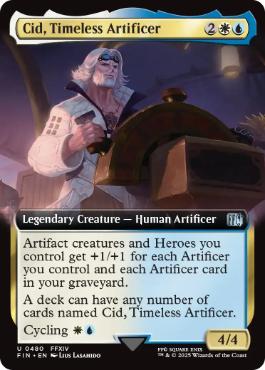 [480]【EN】【FOIL】■拡張アート■独創的な革新者、シド/Cid, Timeless Artificer【FIN】[U][多色]