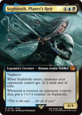 [505]【EN】【FOIL】■拡張アート■星の継承者、セフィロス/Sephiroth, Planet's Heir【FIN】[M][多色]