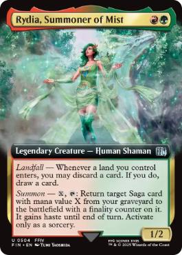[504]【EN】【FOIL】■拡張アート■ミストの召喚士、リディア/Rydia, Summoner of Mist【FIN】[U][多色]