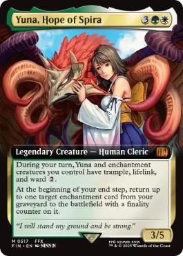 [517]【EN】【FOIL】■拡張アート■スピラの希望、ユウナ/Yuna, Hope of Spira【FIN】[M][多色]