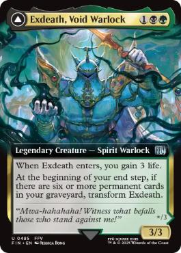 [485]【EN】【FOIL】■拡張アート■「無」の暗黒魔道士、エクスデス/Exdeath, Void Warlock【FIN】[U][多色]