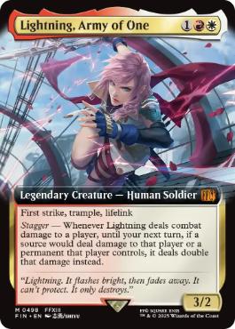 [498]【EN】【FOIL】■拡張アート■シーンドライブ、ライトニング/Lightning, Army of One【FIN】[M][多色]