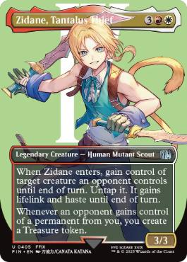 [405]【EN】【FOIL】■ボーダーレス■陽気な義賊、ジタン/Zidane, Tantalus Thief【FIN】[U][多色]