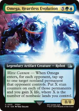 [501]【EN】【FOIL】■拡張アート■心を持たぬ者、オメガ/Omega, Heartless Evolution【FIN】[U][多色]