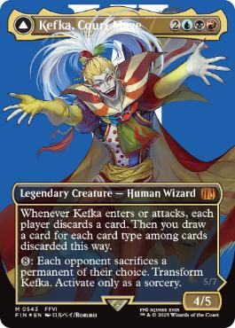 [543]【EN】【サージFOIL】■ボーダーレス■人造魔導士、ケフカ/Kefka, Court Mage【FIN】[M][多色]