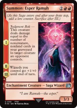 [161]【EN】召喚：幻獣ラムウ/Summon: Esper Ramuh【FIN】[U][赤]