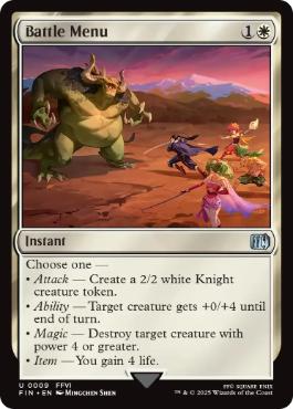 [009]【EN】【FOIL】バトルメニュー/Battle Menu【FIN】[U][白]