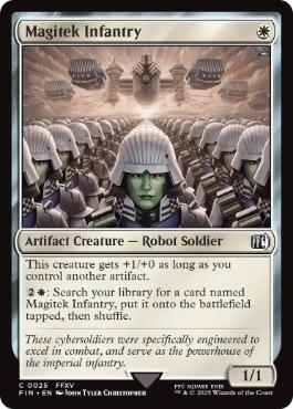 [025]【EN】【FOIL】魔導兵器の歩兵/Magitek Infantry【FIN】[C][白]