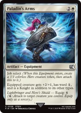 [028]【EN】【FOIL】「ナイト」の装備/Paladin's Arms【FIN】[C][白]
