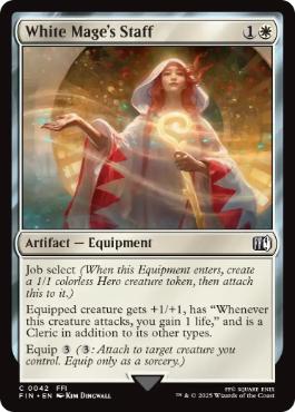 [042]【EN】【FOIL】「白魔術士」の杖/White Mage's Staff【FIN】[C][白]