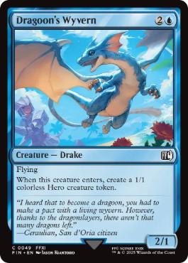 [049]【EN】【FOIL】竜騎士の飛竜/Dragoon's Wyvern【FIN】[C][青]